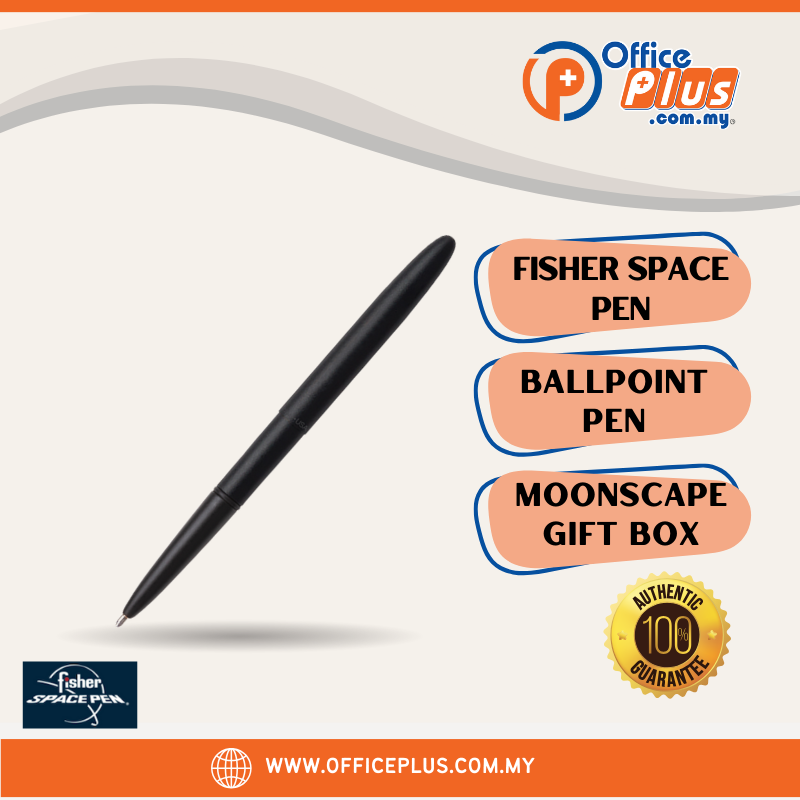 Fisher Space Pen Matt Black Bullet Ballpoint Pen | Pen Mata Bulat - OfficePlus