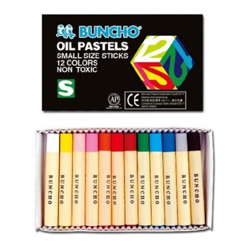 BUNCHO Oil Pastels Small Size Sticks – 12 colors - OfficePlus