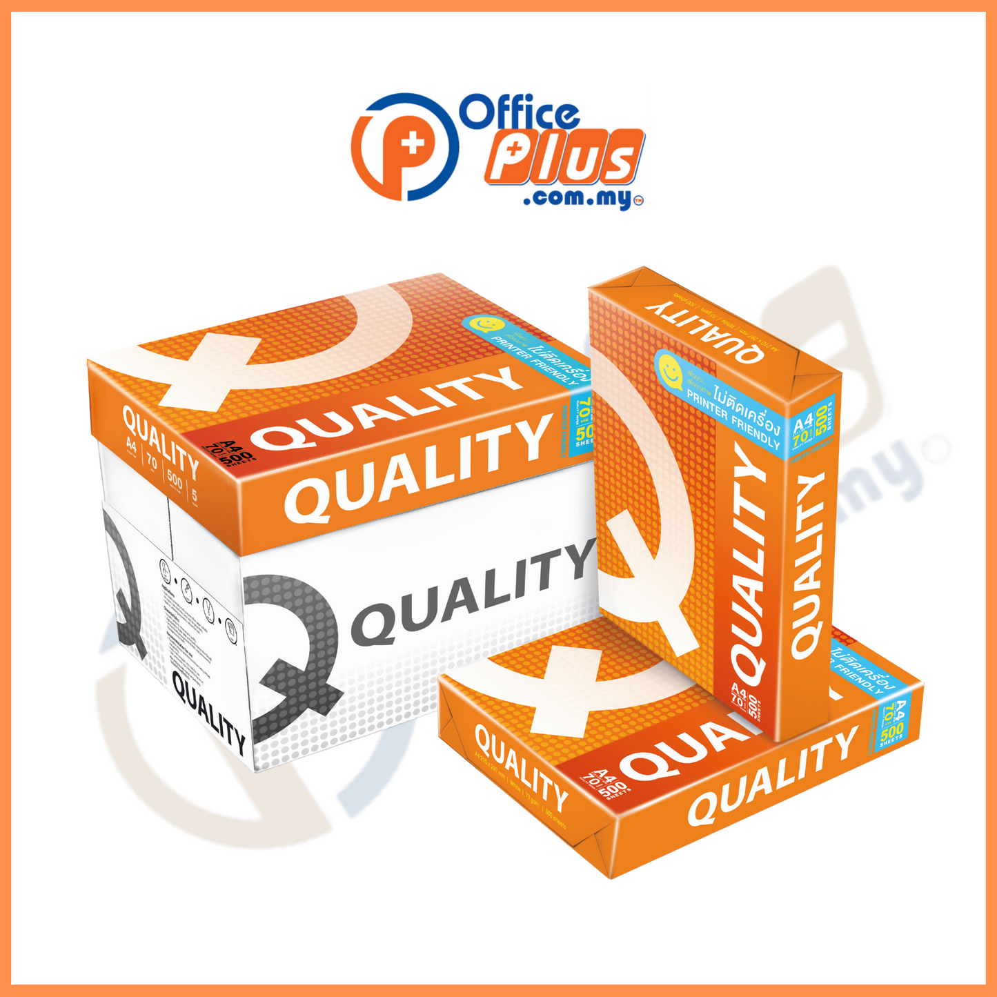 A4 Copier Paper 70gsm Quality Orange (500Sheets) - OfficePlus