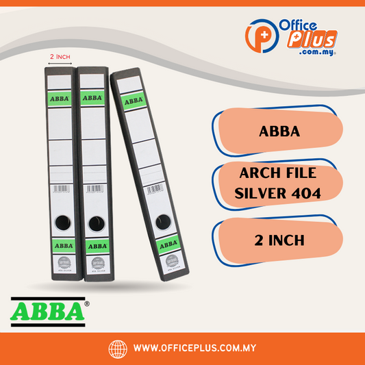 ABBA Lever Arch File 406 Silver 2" - OfficePlus