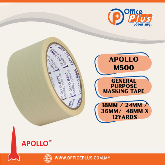 Apollo General Purpose Masking Tape M500 - OfficePlus