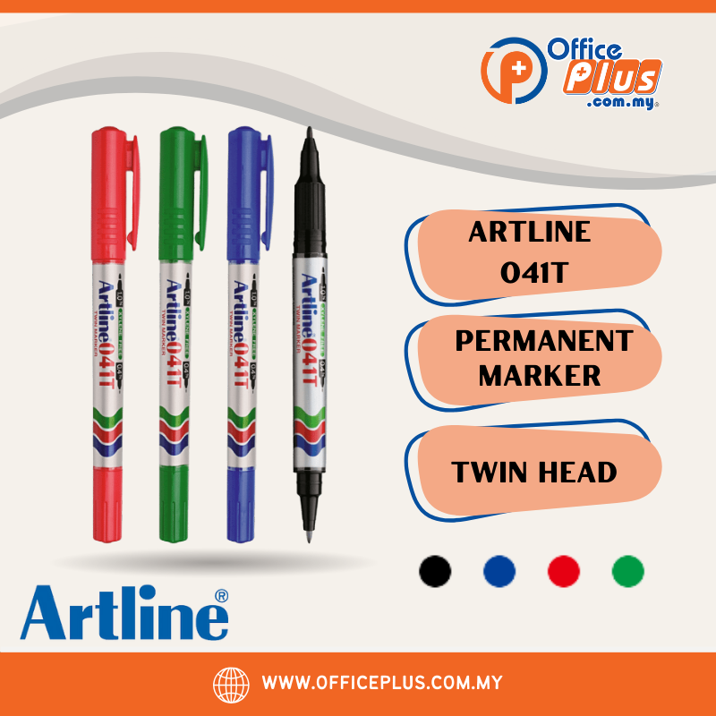 Artline Twin Head Permanent Marker 041T - OfficePlus