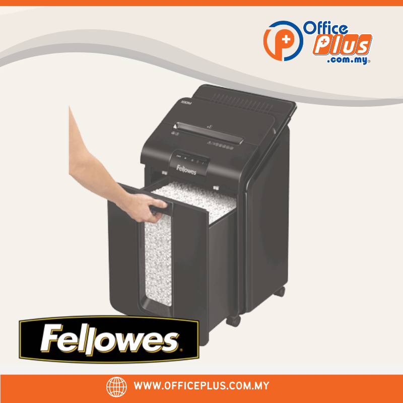 Fellowes AutoMax 100M Mini-Cut Paper Shredder - OfficePlus