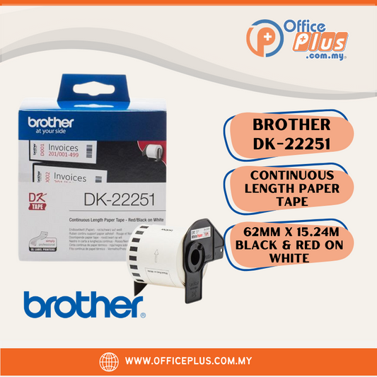 Brother Continuous Lenght Paper Tape DK22251 - OfficePlus