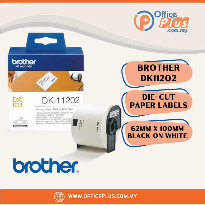 Brother DK11202 Shipping Label - 62mm x 100mm - OfficePlus