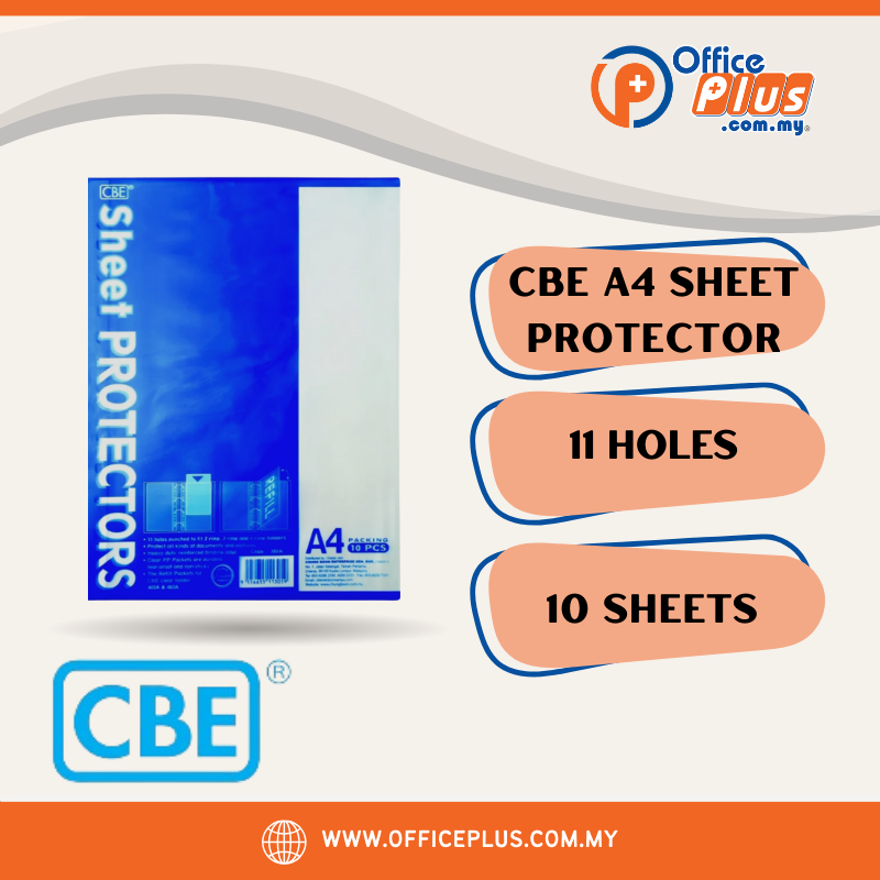 CBE A4 Sheet Protector 305A (10's) - OfficePlus