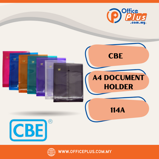 CBE A4 Vertical Document Holder With Button (114A) - OfficePlus