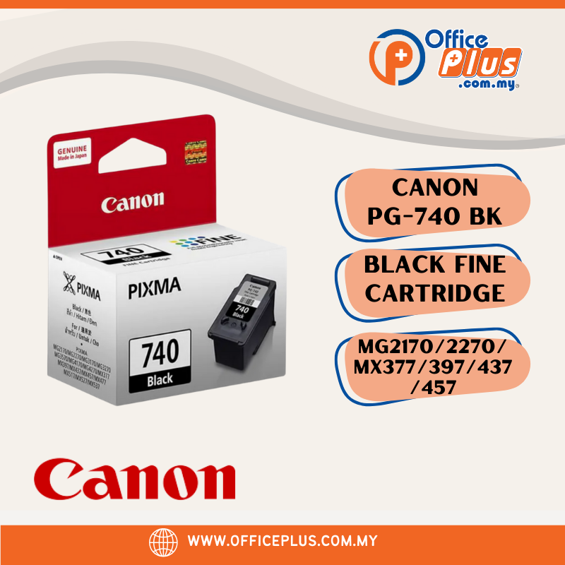Canon Genuine Black Ink Cartridge PG-740 / PG-740XL - OfficePlus