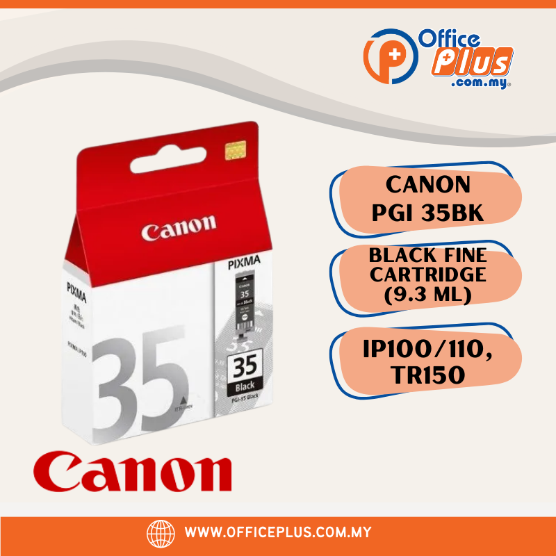 Canon Genuine Black Ink Cartridge PGI-35 (9.3ml) - OfficePlus