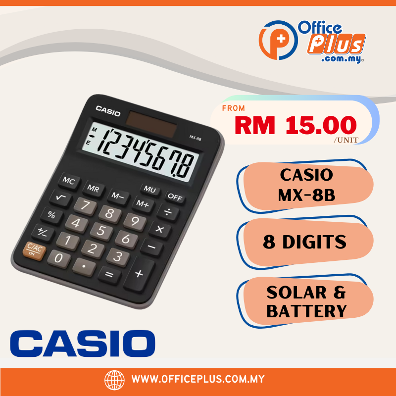 Casio Calculator 8 Digit MX-8B Ramadan Sales - OfficePlus