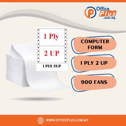 Computer Form 9.5"x11" (1 PLY 2UP) - 900 fans - OfficePlus