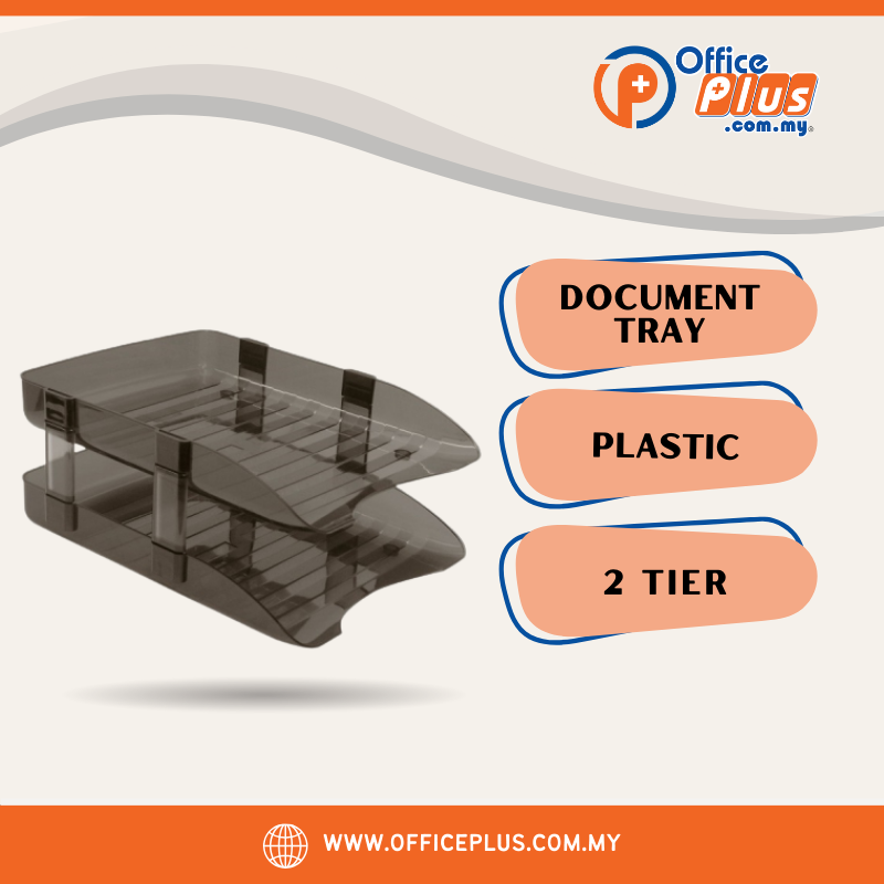 Desk Plastic Document Tray 2 Tier - OfficePlus