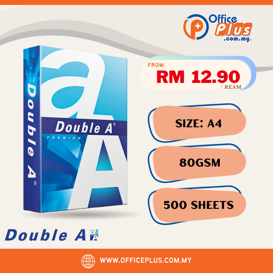 Double A A4 Copier Paper Premium 80gsm (500 Sheets) | Kertas A4 - OfficePlus