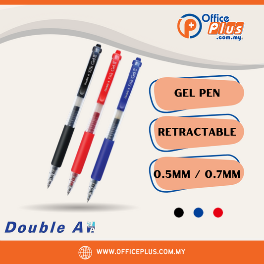 Double A Silk Gel Pen (0.5mm/0.7mm) - OfficePlus