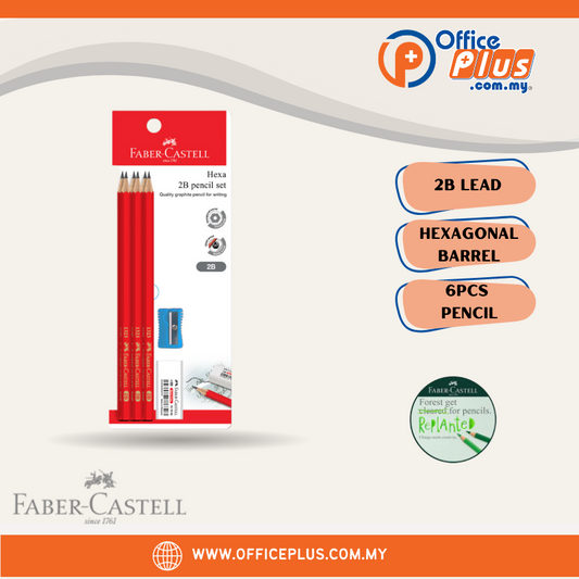 Faber Castell Blacklead Pencil 1323 2B 6xBC - OfficePlus