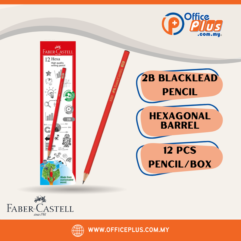 Faber Castell 2B Blacklead Pencil (132312) - 12 Pencil/Box - OfficePlus