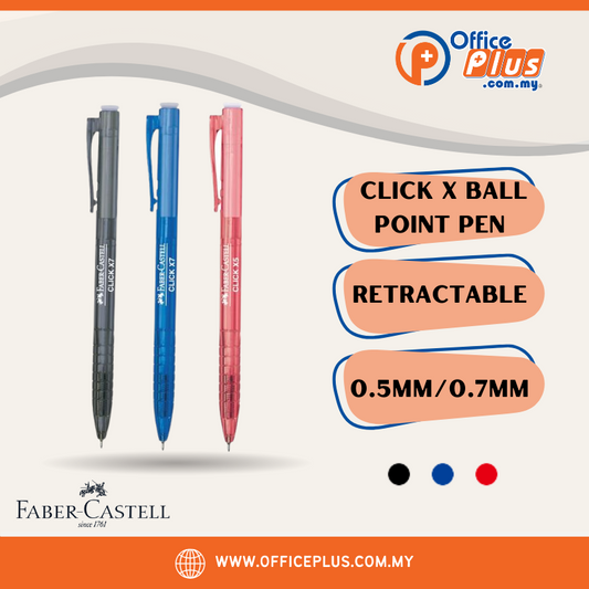 Faber Castell Click X Ballpoint Pen / Pen Mata Bulat Click X - OfficePlus