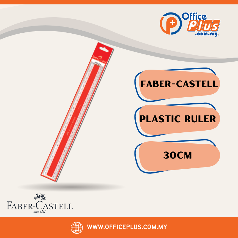 Faber Castell Plastic Ruler 30cm - OfficePlus