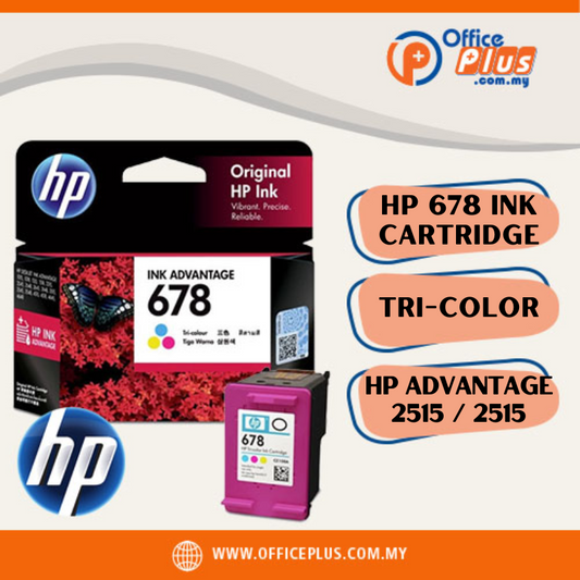 HP Original Ink Cartridge 678 (CZ108AA) - Tri-Color - OfficePlus
