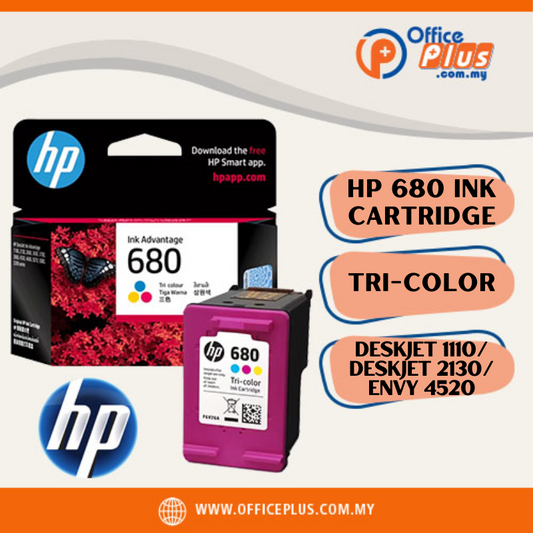 HP Original Ink Cartridge 680 (F6V26AA) - Tri-Color - OfficePlus