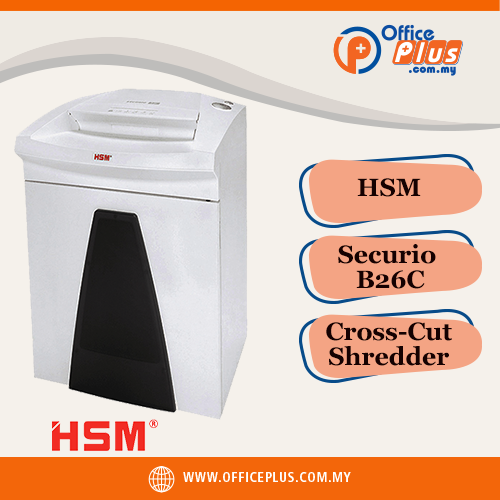 HSM Securio Cross-Cut Shredder B26C - OfficePlus