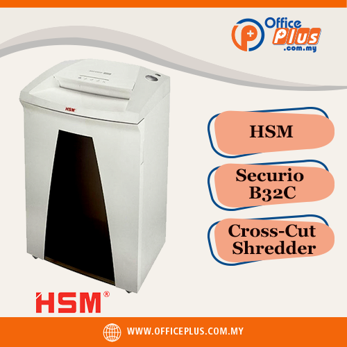 HSM Securio Cross-Cut Shredder B32C - OfficePlus