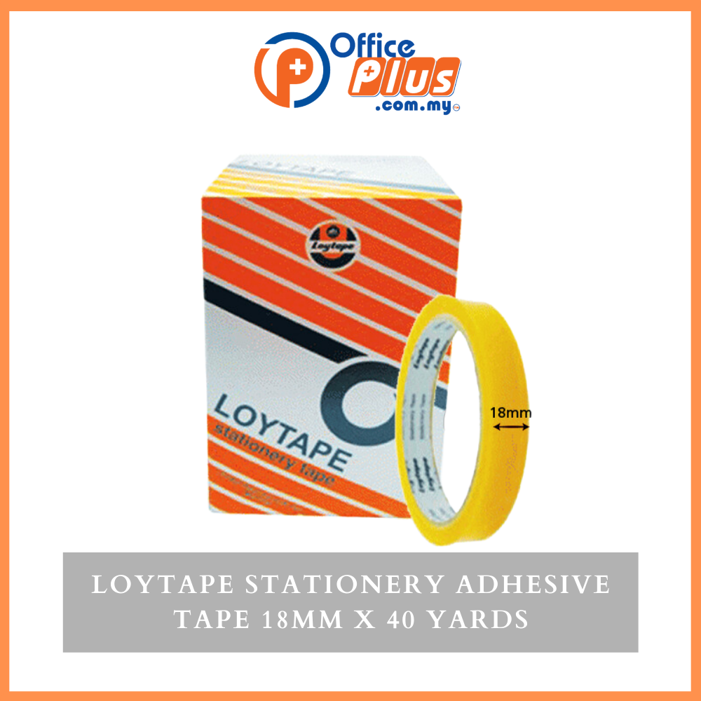 Loytape Stationery Adhesive Tape 12mm /18mm /24mm x 40 yards - OfficePlus