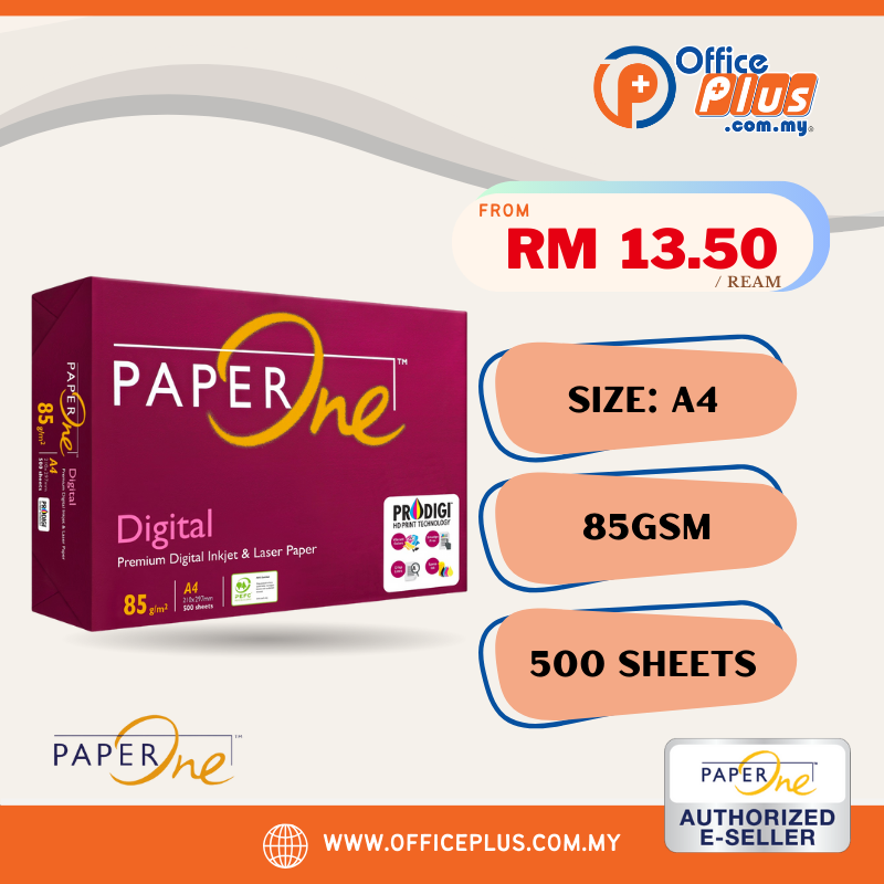 PaperOne A4 Digital Paper 85gsm - 500 sheets (Klang Valley) - OfficePlus