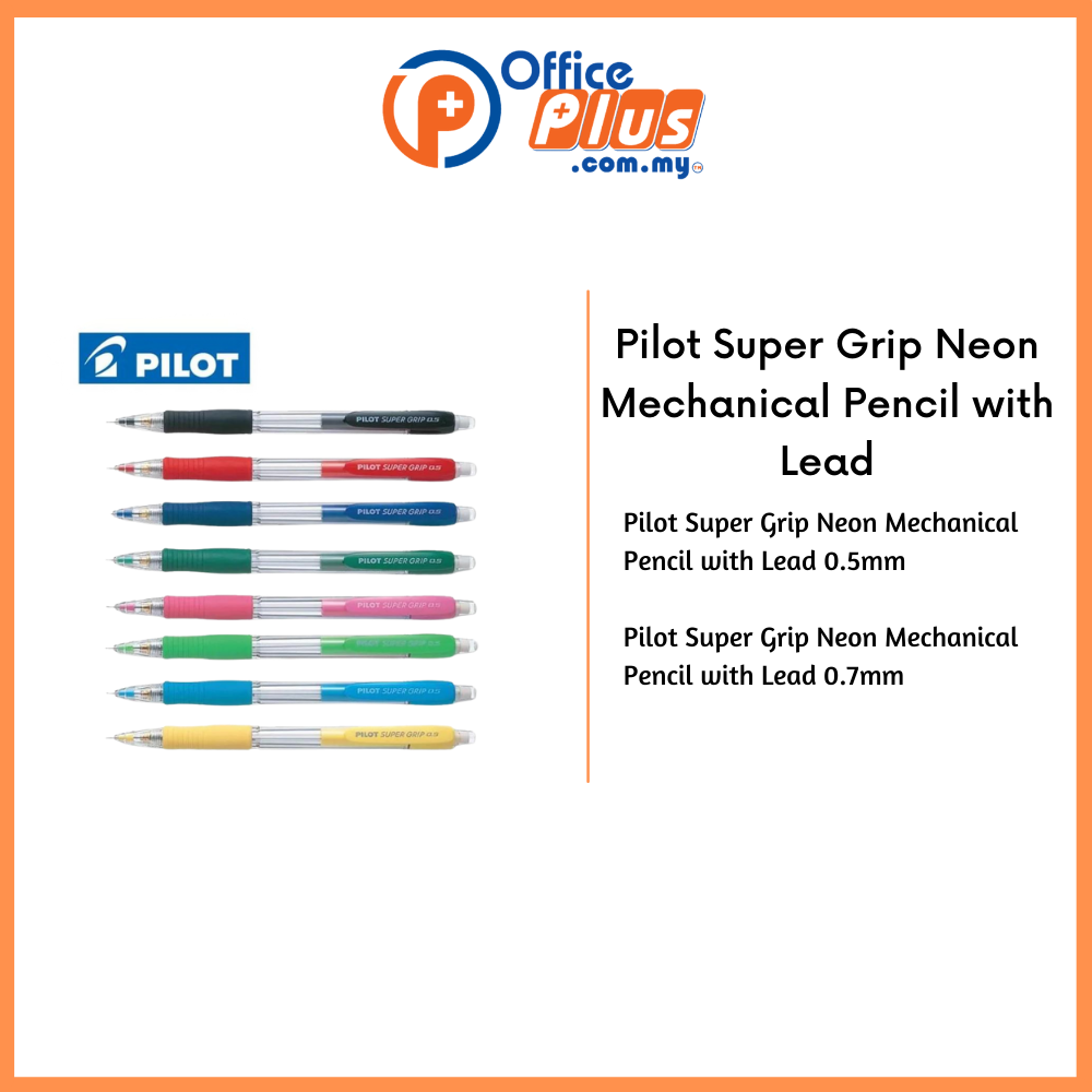 Pilot Super Grip Neon Mechanical Pencil with Lead - OfficePlus