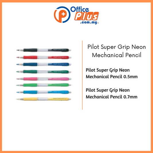 Pilot Super Grip Neon Mechanical Pencil - OfficePlus