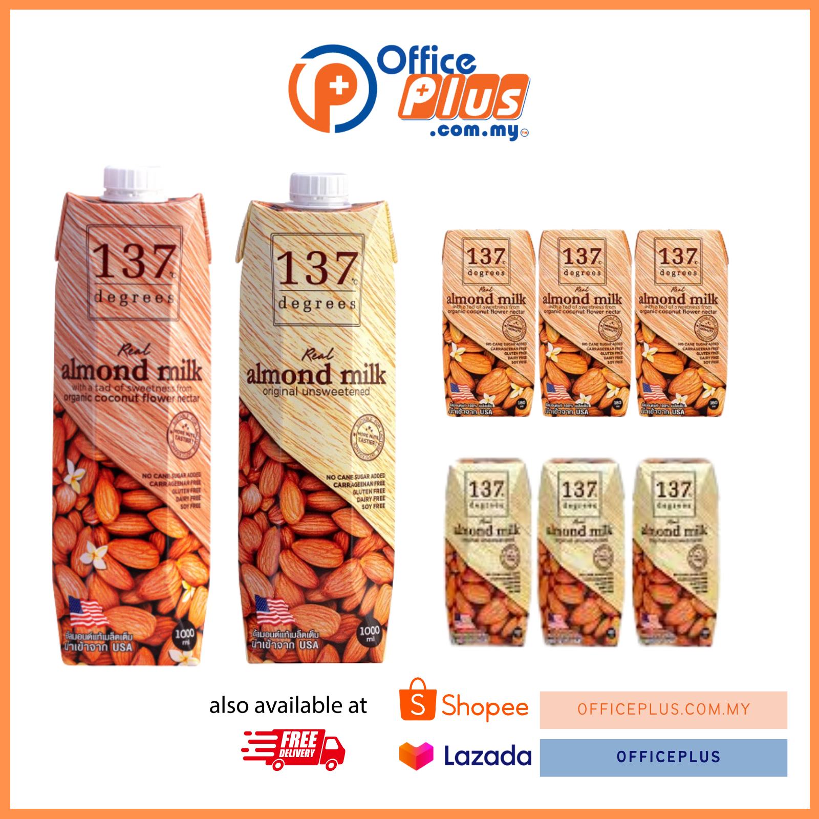 137 Degree Almond Milk Halal Certified - OfficePlus