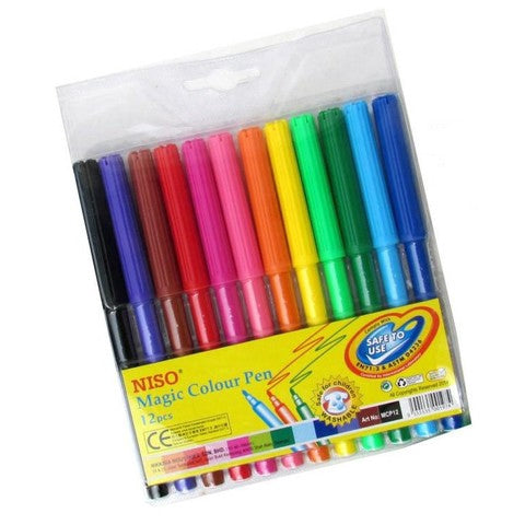 NISO Magic Colour Pen 12 Colour (RM 2.30 - RM 2.50) - OfficePlus