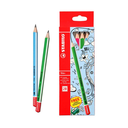Stabilo 2B Colored Pencils Trio + sharpener (RM 7.90 - RM 8.90/box) - OfficePlus