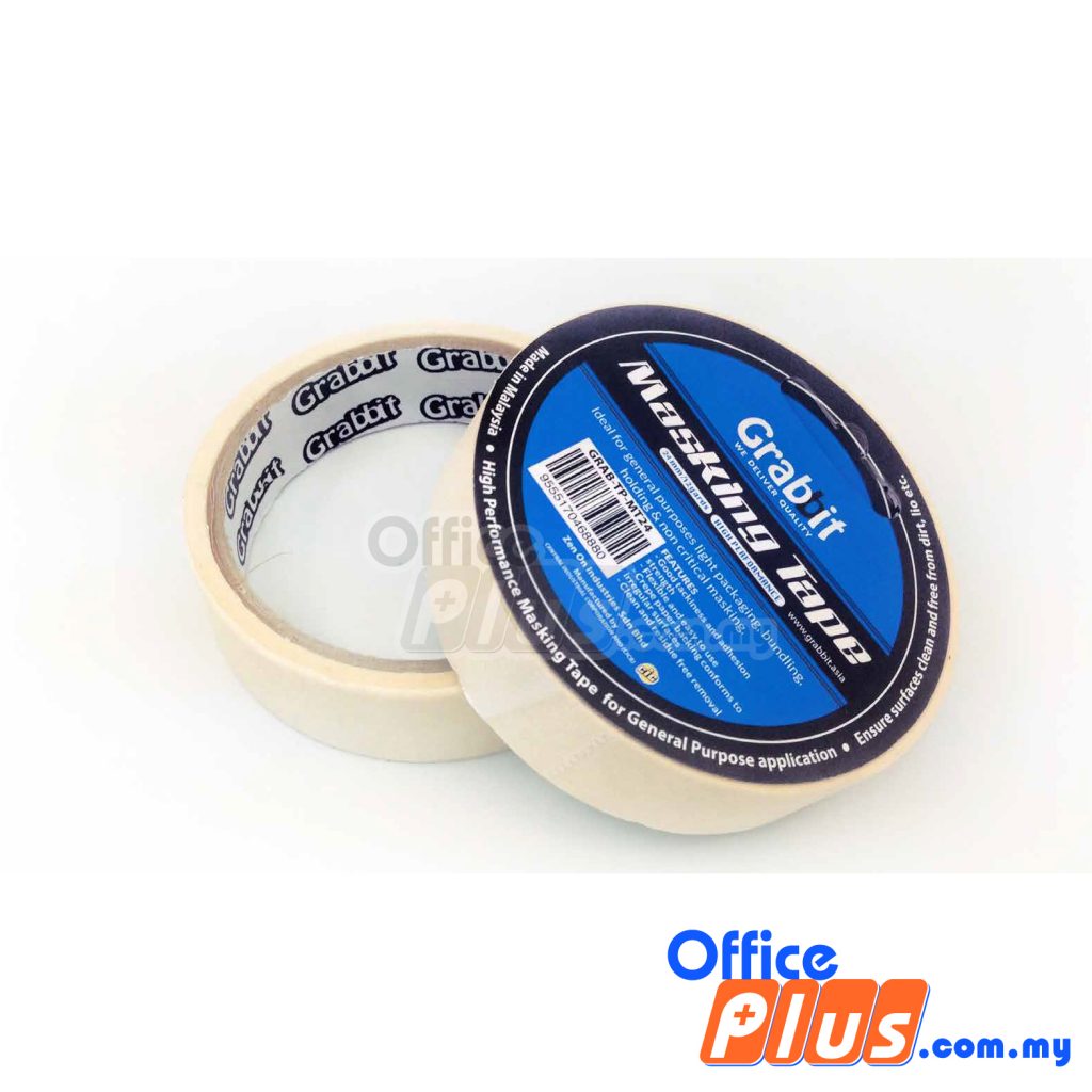Grabbit Masking Tape 24mm x 12 yards - 2 rolls/pack (RM 1.80 - RM 2.20) - OfficePlus