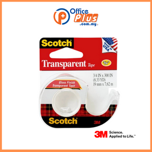 3M 157S Scotch Transparent Tape with Dispenser 19mm x 7.62M - OfficePlus