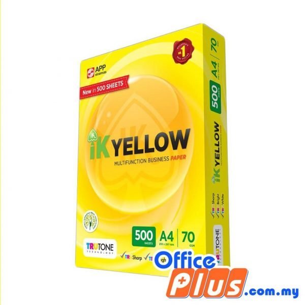 IK Yellow A4 Copier Paper 70gsm - 500 sheets - OfficePlus