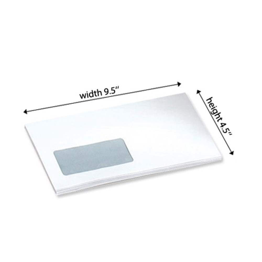 Butterfly White Envelope 4.5″ x 9.5″ – Window-Peal & Seal 500’s/Box - OfficePlus