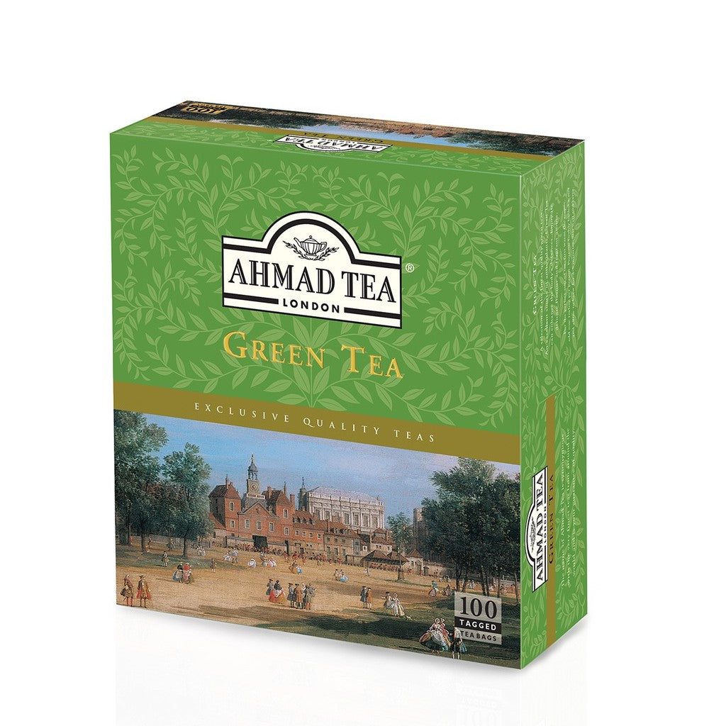 Ahmad Tea Pure Green Tea - 100 teabags - OfficePlus