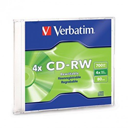 Verbatim CD-RW 4X 80MIN 750MB With Case - OfficePlus