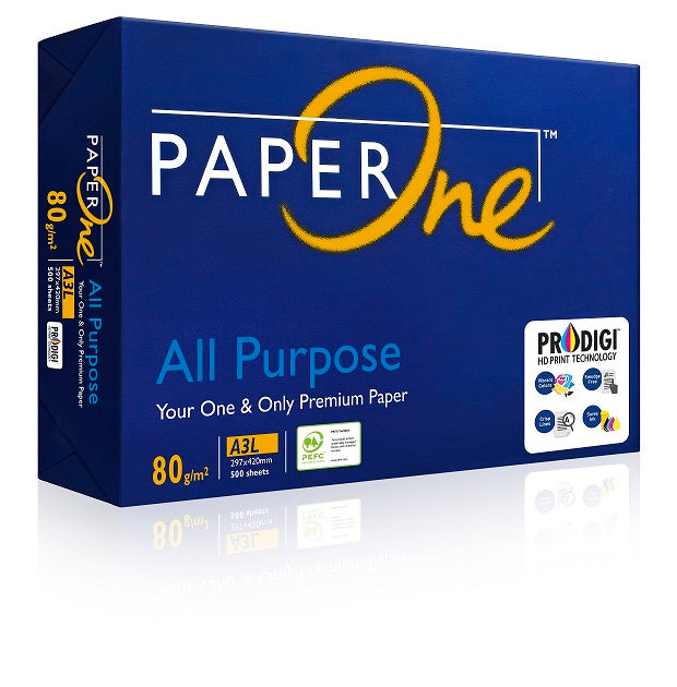 PaperOne A3 Copier Paper All Purpose 80gsm - 500 sheets - OfficePlus