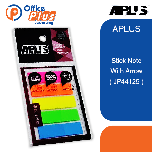 APLUS 5 Colour PP Stick Note ( P44125 ) - OfficePlus