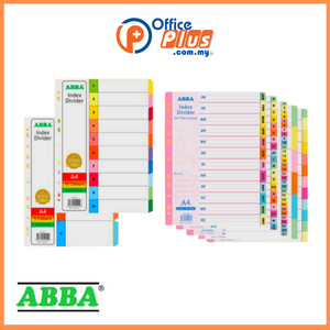 Abba Colour Paper Index Divider - OfficePlus