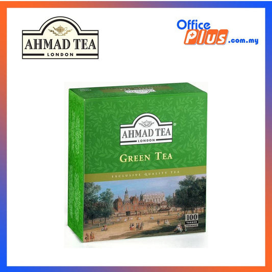 Ahmad Tea Pure Green Tea - 100 teabags - OfficePlus