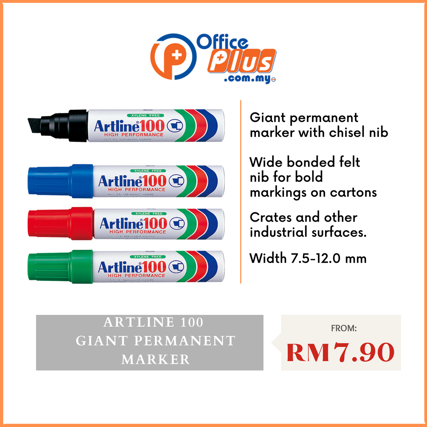 Artline 100 Permanent Marker EK-100 - OfficePlus