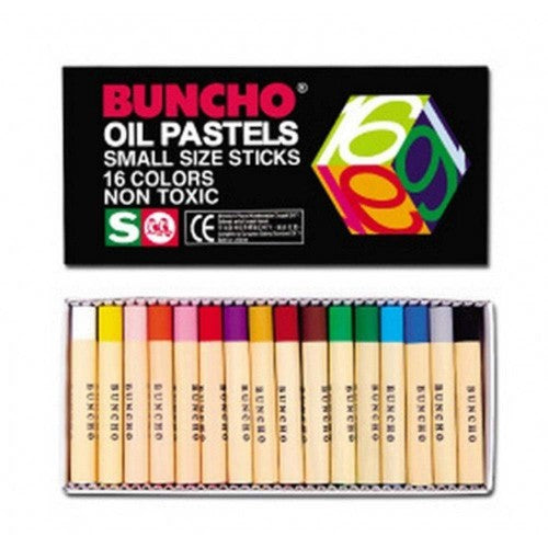 BUNCHO Oil Pastels Small Size Sticks – 16 colors - OfficePlus