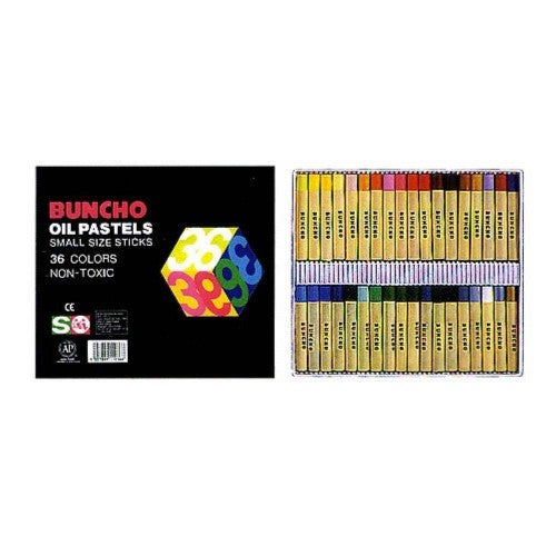 BUNCHO Oil Pastels Small Size Sticks – 36 Colors - OfficePlus