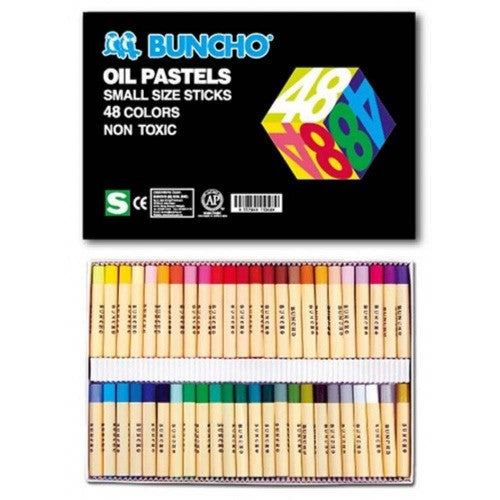 BUNCHO Oil Pastels Small Size Sticks – 48 Colors - OfficePlus