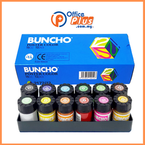 Buncho 15cc Poster Colour 12 Colour - OfficePlus