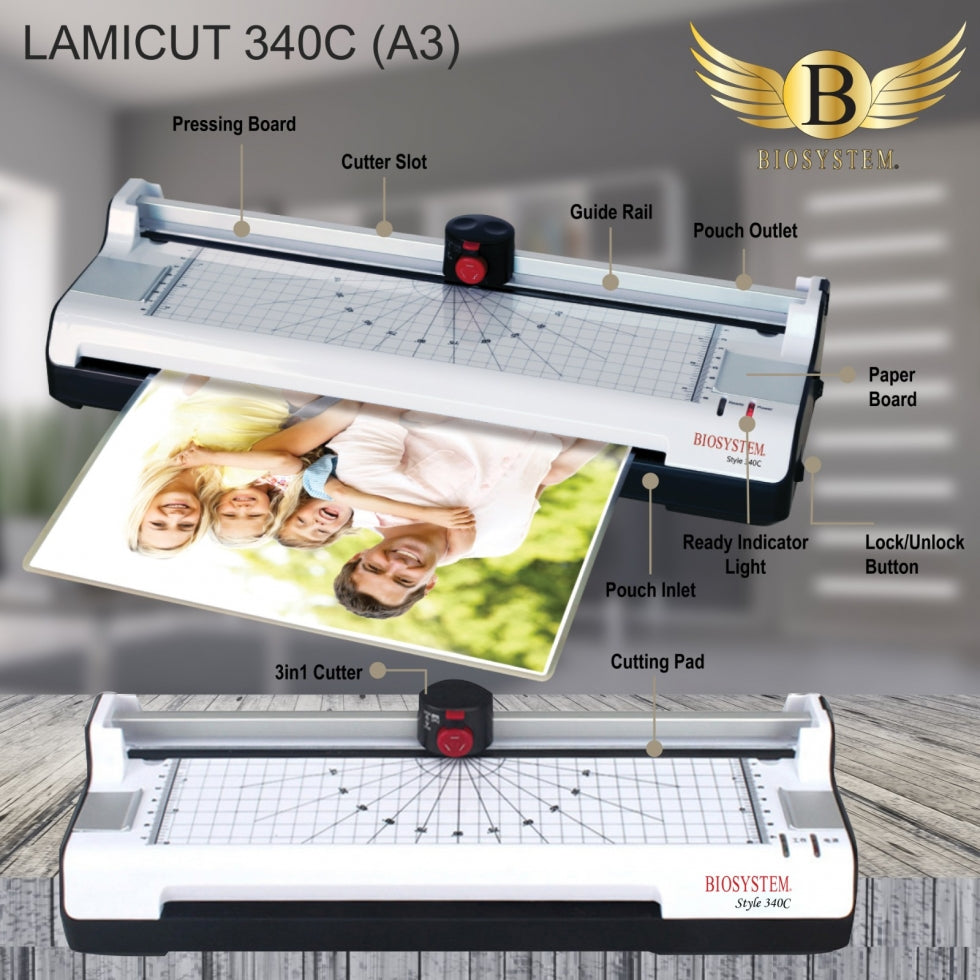 BIOSYSTEM Lamicut 340C A3 Laminator - OfficePlus