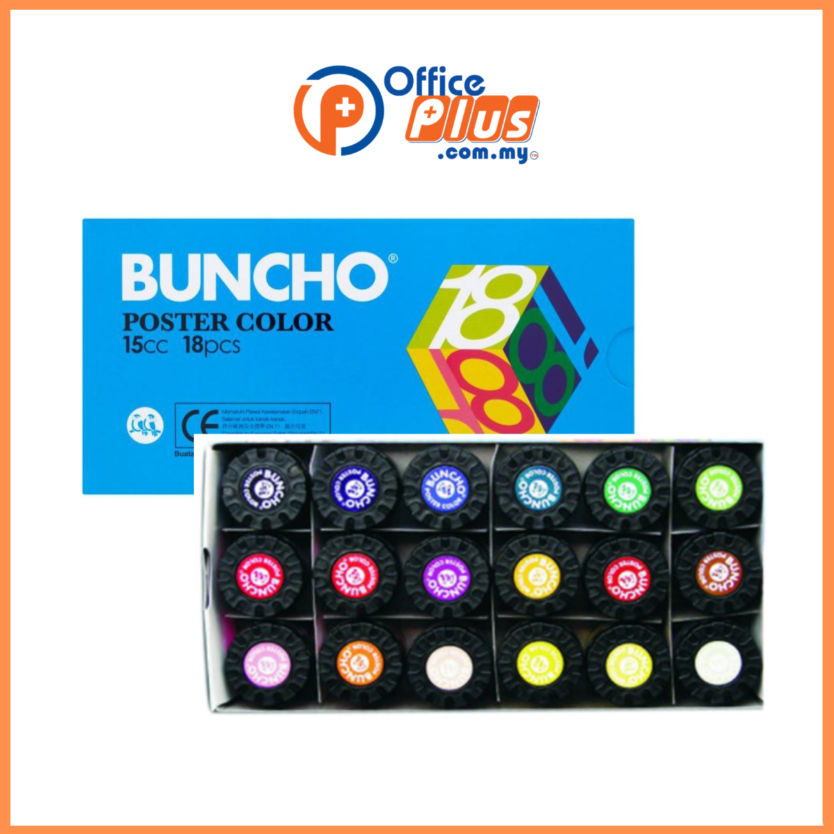 Buncho Poster Colour (18 Colour) 15cc - OfficePlus